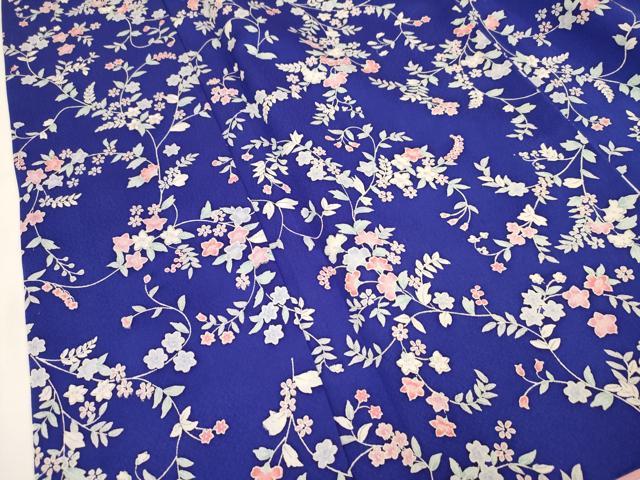 平和屋着物■上質な小紋　草花文　正絹　逸品　AABJ3652br