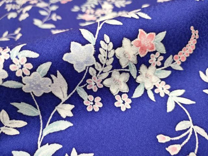 平和屋着物■上質な小紋　草花文　正絹　逸品　AABJ3652br