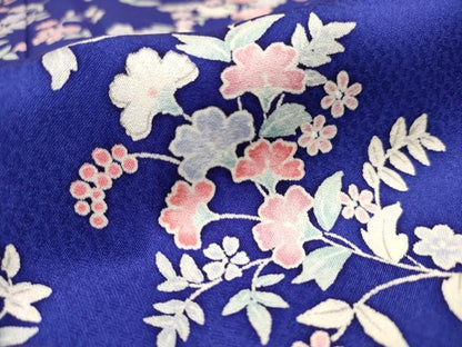 平和屋着物■上質な小紋　草花文　正絹　逸品　AABJ3652br