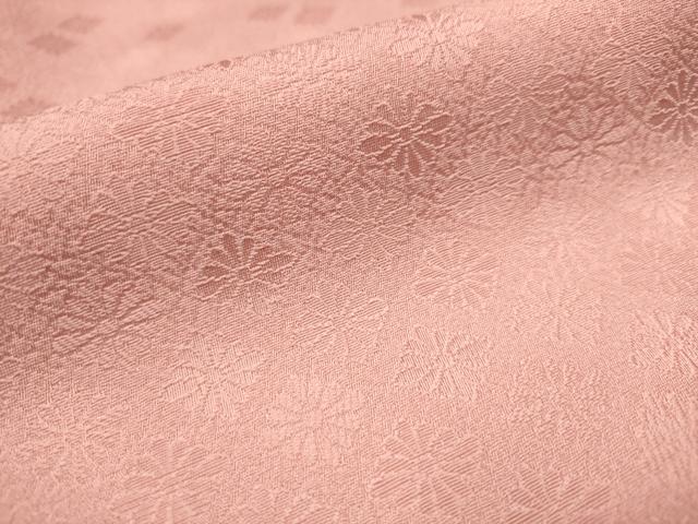 平和屋着物■上質な色無地　花菱地紋　紅梅色　正絹　逸品　AABJ3653br