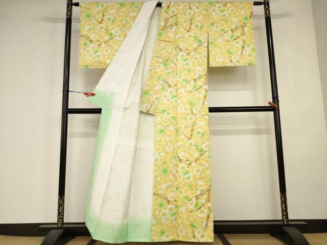 平和屋着物■小紋　枝梅　洗える着物　AABJ3661br