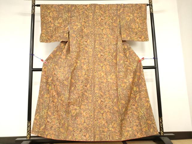 平和屋着物■小紋　花鳥文　洗える着物　AABJ3664br