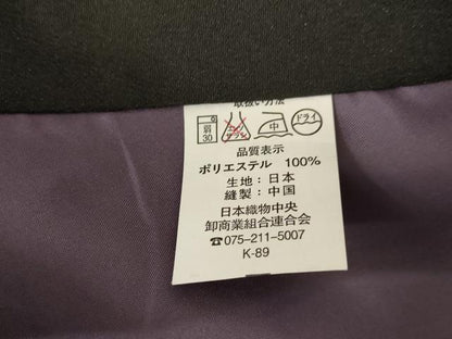 平和屋着物■小紋　花丸文　黒地　洗える着物　AABJ3671br