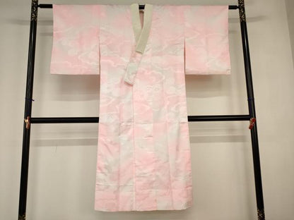 平和屋着物■長襦袢　無双仕立て　雲重ね菊地紋　暈し染め　洗える着物　AABJ3675br