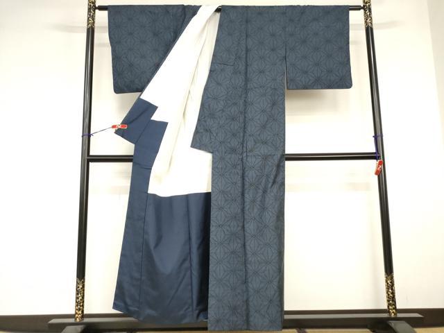 平和屋着物■本場大島紬　7マルキ　麻の葉文様　正絹　逸品　AABJ3679br