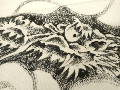 平和屋着物●三浦逸鬼　訪問着　手描き　龍　正絹　逸品　AABJ3686cs
