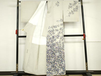 平和屋着物●十日町友禅作家　林静穂　訪問着　花柳景蘭舞　正絹　逸品　AABJ3687cs