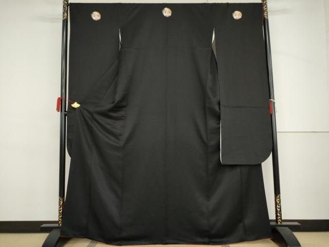 平和屋着物●豪華振袖　黒地　伊勢丹扱い　正絹　逸品　AABJ3696cs