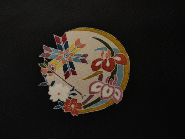 平和屋着物●豪華振袖　黒地　伊勢丹扱い　正絹　逸品　AABJ3696cs