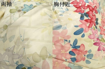 平和屋着物●豪華振袖　手描き　枝花文　金彩　正絹　逸品　AABJ3698cs