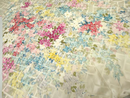 平和屋着物●豪華振袖　手描き　枝花文　金彩　正絹　逸品　AABJ3698cs