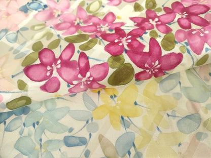 平和屋着物●豪華振袖　手描き　枝花文　金彩　正絹　逸品　AABJ3698cs