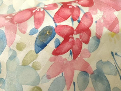 平和屋着物●豪華振袖　手描き　枝花文　金彩　正絹　逸品　AABJ3698cs