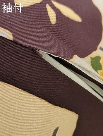 平和屋着物●上質な小紋　色紙重ね松竹梅文　正絹　逸品　AABJ3704cs