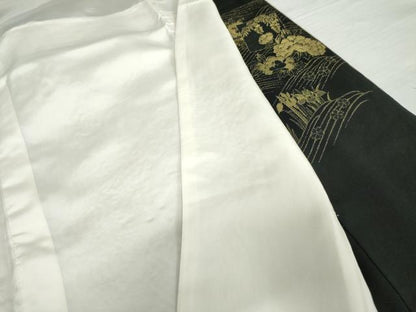 平和屋着物●豪華黒留袖　寿光織　色紙重ね花鳥文　金糸　やまと誂製　正絹　逸品　AABJ3705cs