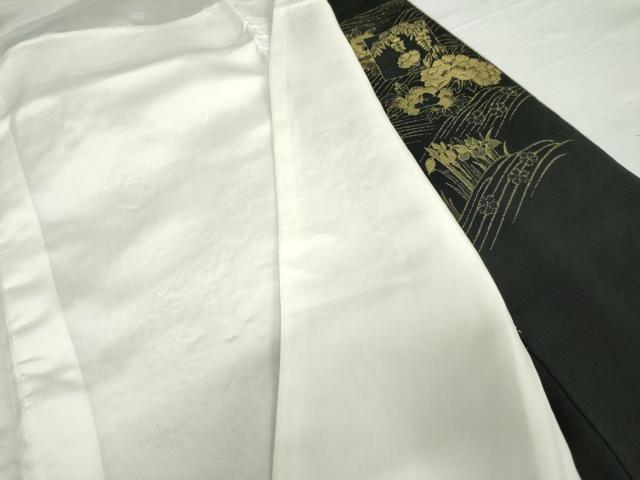平和屋着物●豪華黒留袖　寿光織　色紙重ね花鳥文　金糸　やまと誂製　正絹　逸品　AABJ3705cs