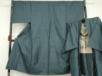 平和屋着物●男性　本場大島紬　アンサンブル　100亀甲　総詰　正絹　逸品　未使用　AABJ3706cs