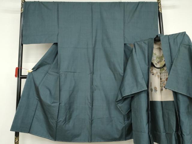 平和屋着物●男性　本場大島紬　アンサンブル　100亀甲　総詰　正絹　逸品　未使用　AABJ3706cs