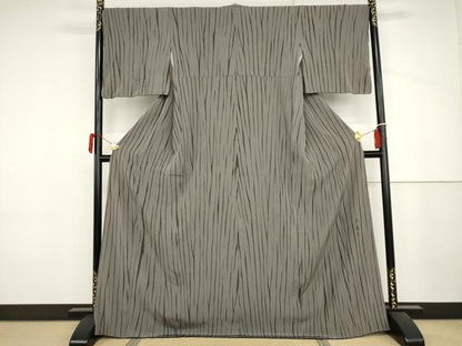 平和屋着物●上質な小紋　竜巻絞り　ロング丈　正絹　逸品　AABJ3710cs