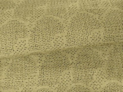 平和屋着物●結城紬　80亀甲　抽象文様　胴抜き仕立て　正絹　逸品　AABJ3716cs