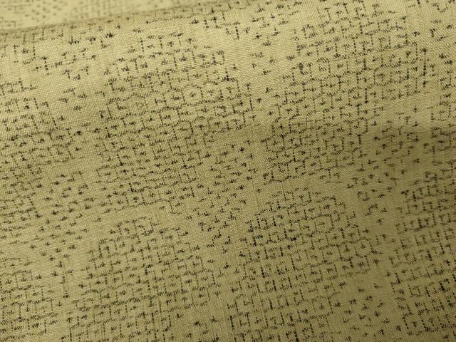 平和屋着物●結城紬　80亀甲　抽象文様　胴抜き仕立て　正絹　逸品　AABJ3716cs