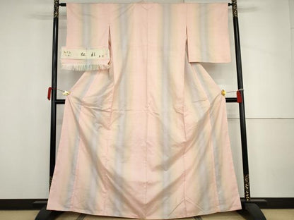 平和屋着物●紅花紬　米沢　新田英行　新田間道　証紙付き　正絹　逸品　未使用　AABJ3720cs