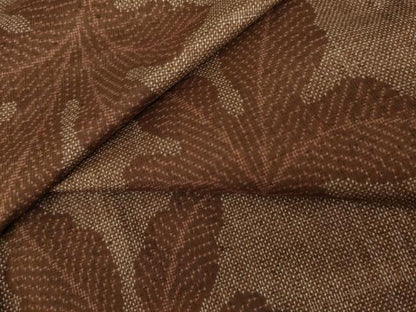 平和屋着物●本場大島紬　薩摩結城　枝葉文　正絹　逸品　AABJ3728cs