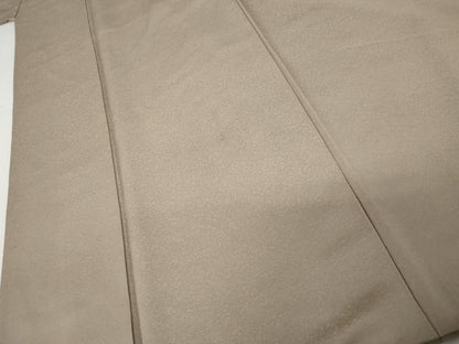 平和屋着物●上質な色無地　茶鼠色　正絹　逸品　AABJ3731cs