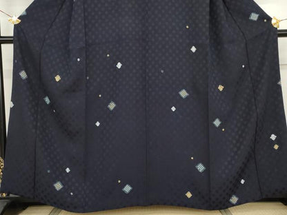 平和屋着物●訪問着　絞り　松皮菱文　正絹　逸品　AABJ3735cs