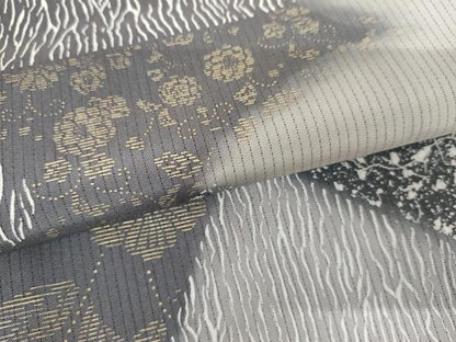 平和屋着物●訪問着　作家物　辻が花　麻の葉文様　金彩　正絹　逸品　AABJ3738cs