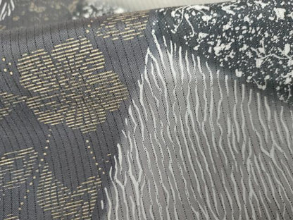 平和屋着物●訪問着　作家物　辻が花　麻の葉文様　金彩　正絹　逸品　AABJ3738cs
