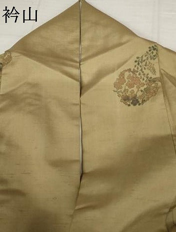 平和屋着物●京の名門・菱屋六右ェ門　紬　花丸文　やまと誂製正絹　逸品　AABJ3743cs