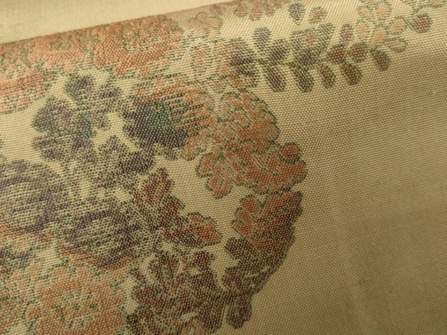 平和屋着物●京の名門・菱屋六右ェ門　紬　花丸文　やまと誂製正絹　逸品　AABJ3743cs