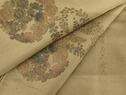 平和屋着物●京の名門・菱屋六右ェ門　紬　花丸文　やまと誂製正絹　逸品　AABJ3743cs