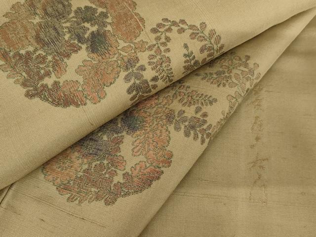 平和屋着物●京の名門・菱屋六右ェ門　紬　花丸文　やまと誂製正絹　逸品　AABJ3743cs