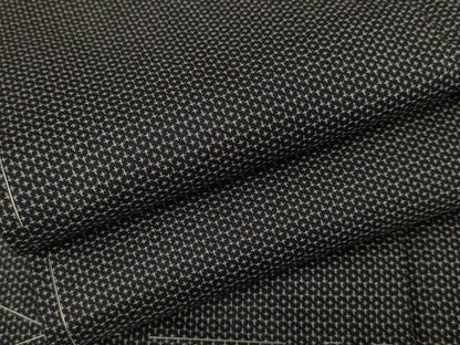 平和屋着物●男性　紬　アンサンブル　亀甲柄　正絹　逸品　未使用　AABJ3746cs