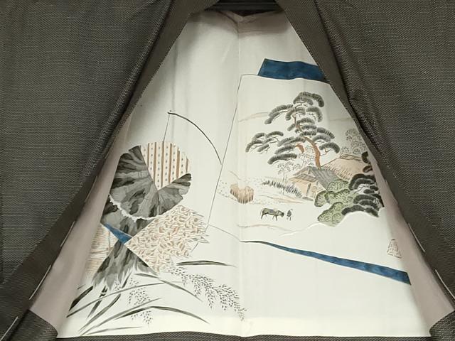 平和屋着物○男性 紬 アンサンブル 亀甲柄 正絹 逸品 未使用 AABJ3746cs