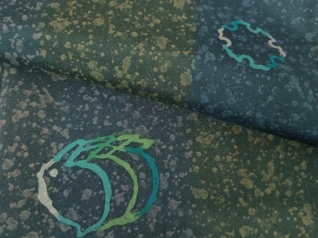 平和屋着物●本場大島紬　染大島　兎　雪輪　正絹　逸品　AABJ3747cs