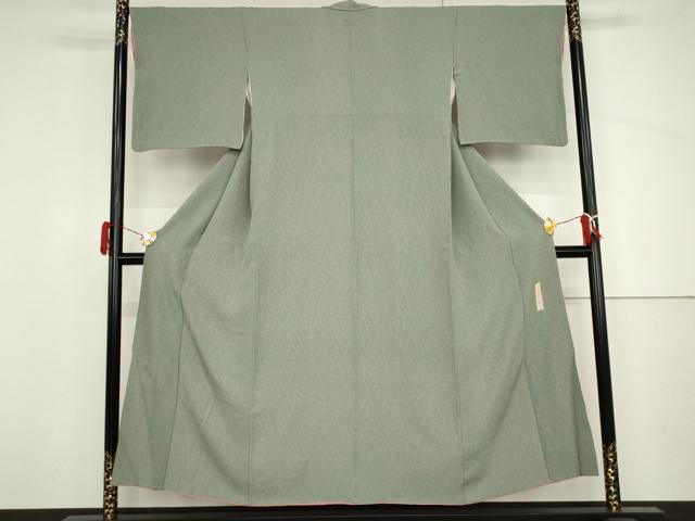 平和屋着物●世界的人形師　辻村寿三郎　ジュサブロー　小紋　枝花文　正絹　逸品　AABJ3756cs