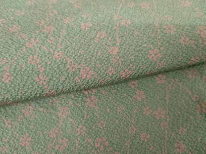 平和屋着物●世界的人形師　辻村寿三郎　ジュサブロー　小紋　枝花文　正絹　逸品　AABJ3756cs