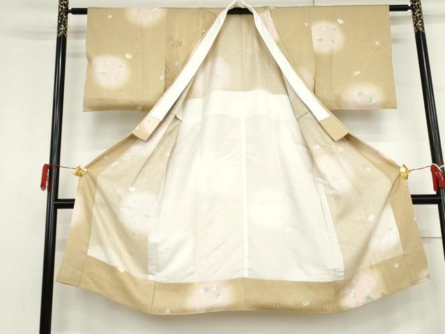 平和屋着物●長襦袢　無双仕立て　蔦の葉文　暈し染め　やまと誂製　正絹　逸品　AABJ3757cs
