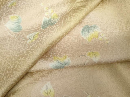 平和屋着物●長襦袢　無双仕立て　蔦の葉文　暈し染め　やまと誂製　正絹　逸品　AABJ3757cs