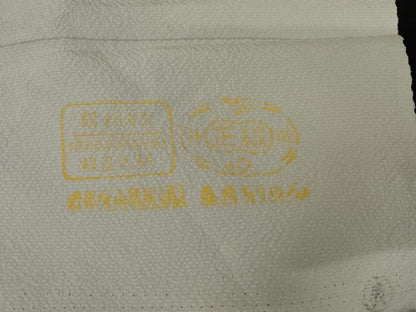 平和屋着物●上質な小紋　花蝶文　黒地　三越扱い　丹後ちりめん　反端付き　正絹　逸品　AABJ3765cs