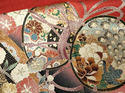 平和屋着物●豪華振袖　立波花鼓文　暈し染め　金銀彩　金通し地　鈴乃屋扱い　正絹　逸品　AABJ3767cs