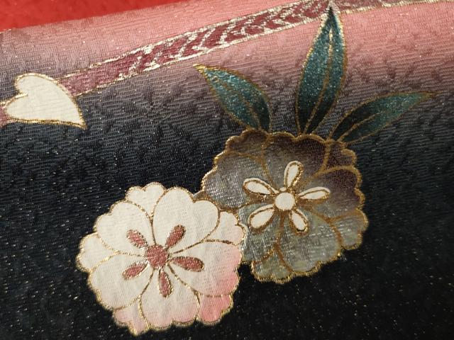 平和屋着物●豪華振袖　立波花鼓文　暈し染め　金銀彩　金通し地　鈴乃屋扱い　正絹　逸品　AABJ3767cs