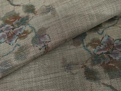 平和屋着物●本場大島紬　カタス9マルキ　更紗唐草文　正絹　逸品　AABJ3768cs
