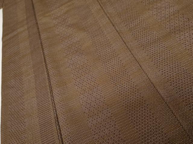 平和屋着物●白鷹お召　変わり格子　正絹　逸品　AABJ3773cs