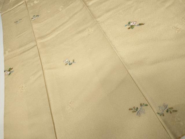 平和屋着物●上質な小紋　友禅　枝花文　正絹　逸品　未使用　AABJ3781cs