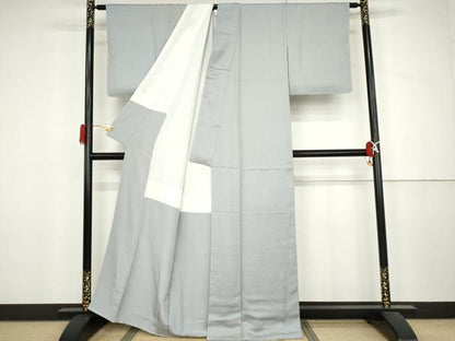 平和屋着物●京加賀友禅　百貫達雄監修　色無地　紋意匠　秘色色　正絹　逸品　AABJ3788cs