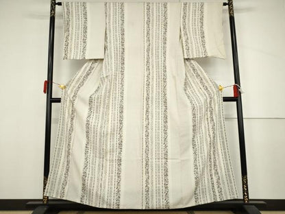 平和屋着物●本塩沢　花間道　正絹　逸品　AABJ3798cs
